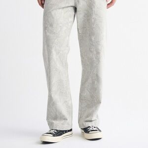 Abercrombie & Fitch Light Taupe Camo baggy jeans 34x34